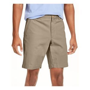 CLUBROOM Mens Beige Classic Fit Stretch Shorts 42W